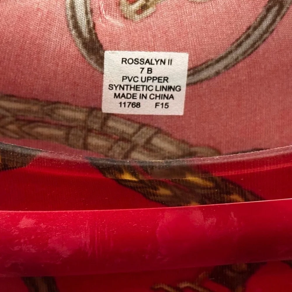 Ralph Lauren Red Rain Boots Size 7
